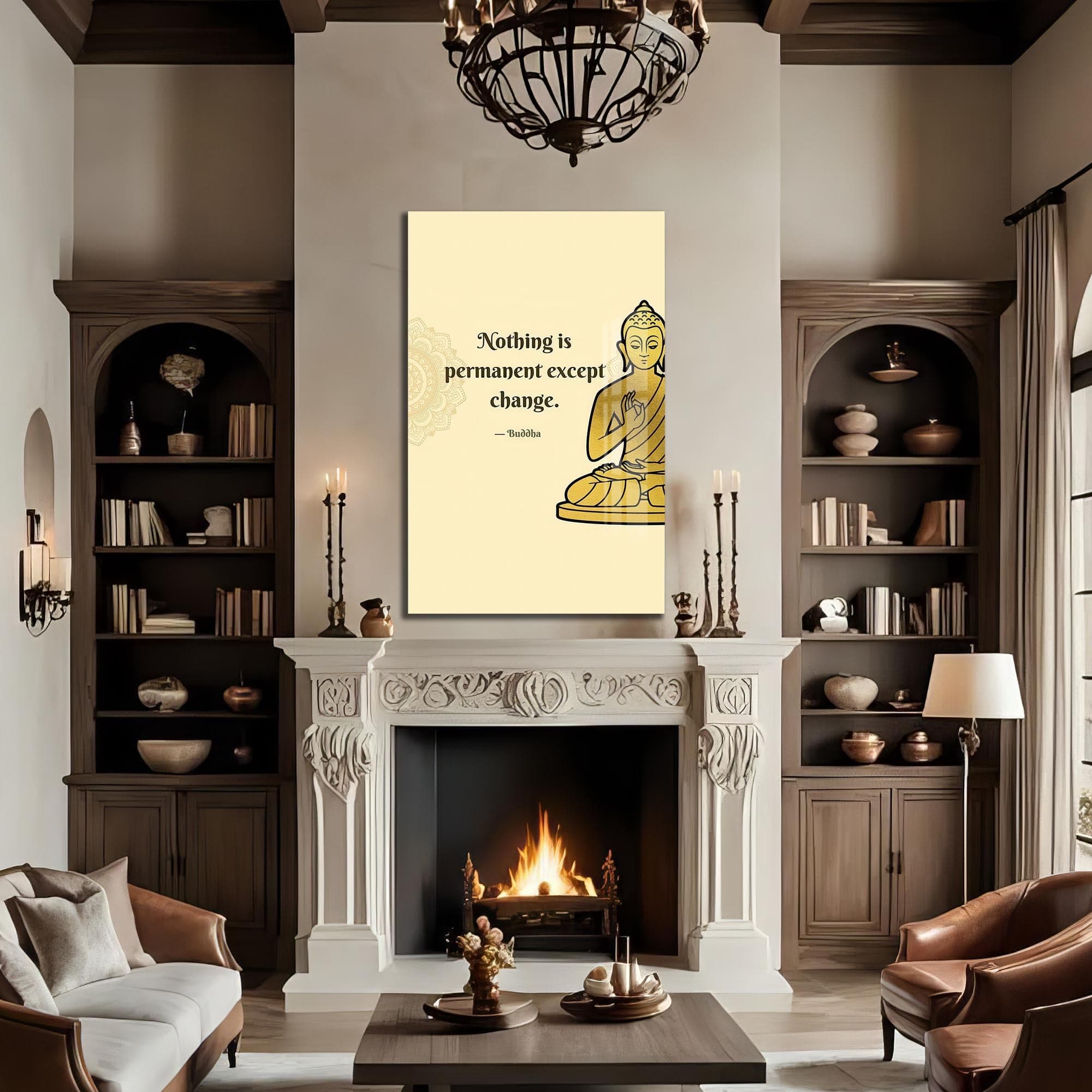 Artronauts Glass Print Impermanence- Buddhism Tempered Glass Wall Art