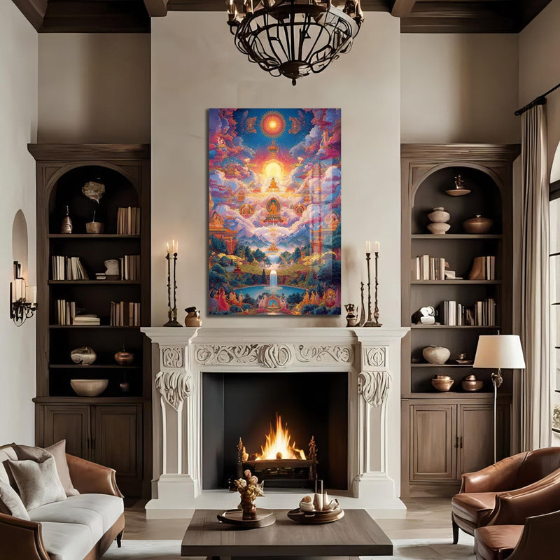Artronauts Glass Print Sacred Realm-  Buddhism Tempered Glass Wall Art
