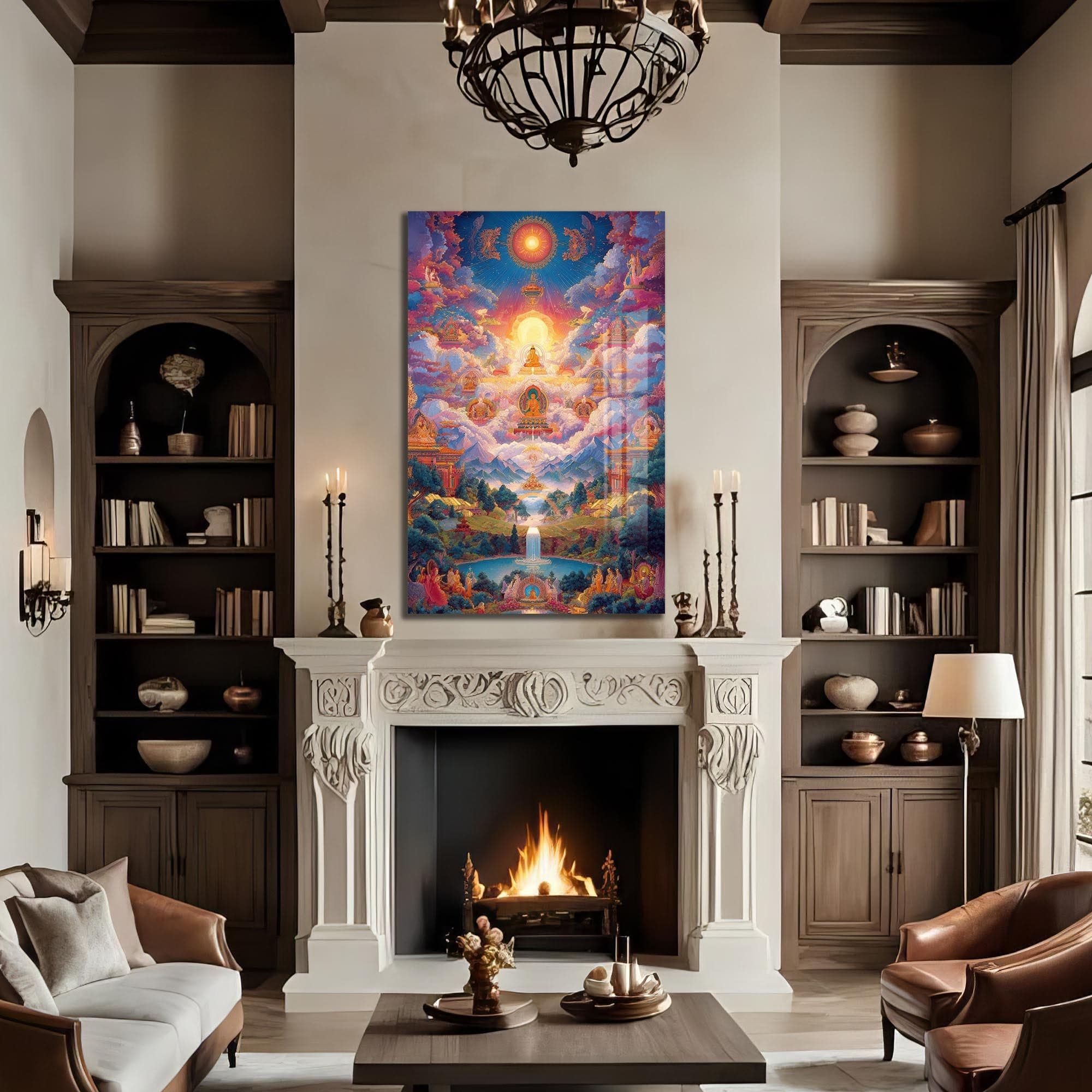 Artronauts Glass Print Sacred Realm-  Buddhism Tempered Glass Wall Art