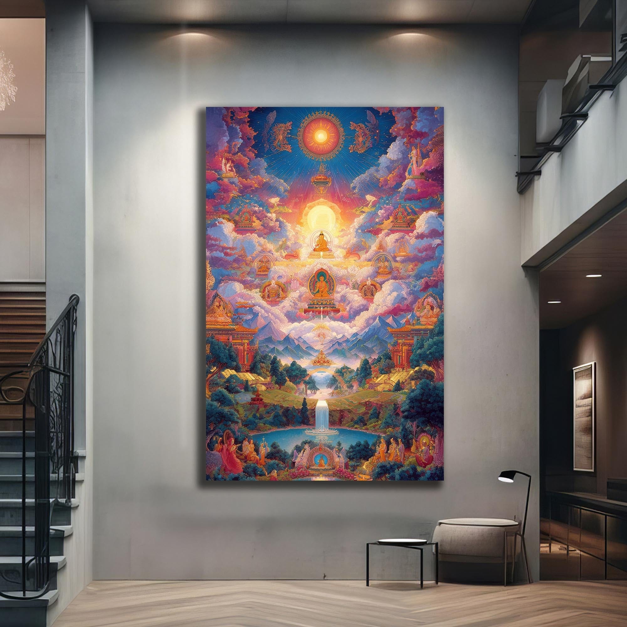 Artronauts Glass Print Sacred Realm-  Buddhism Tempered Glass Wall Art