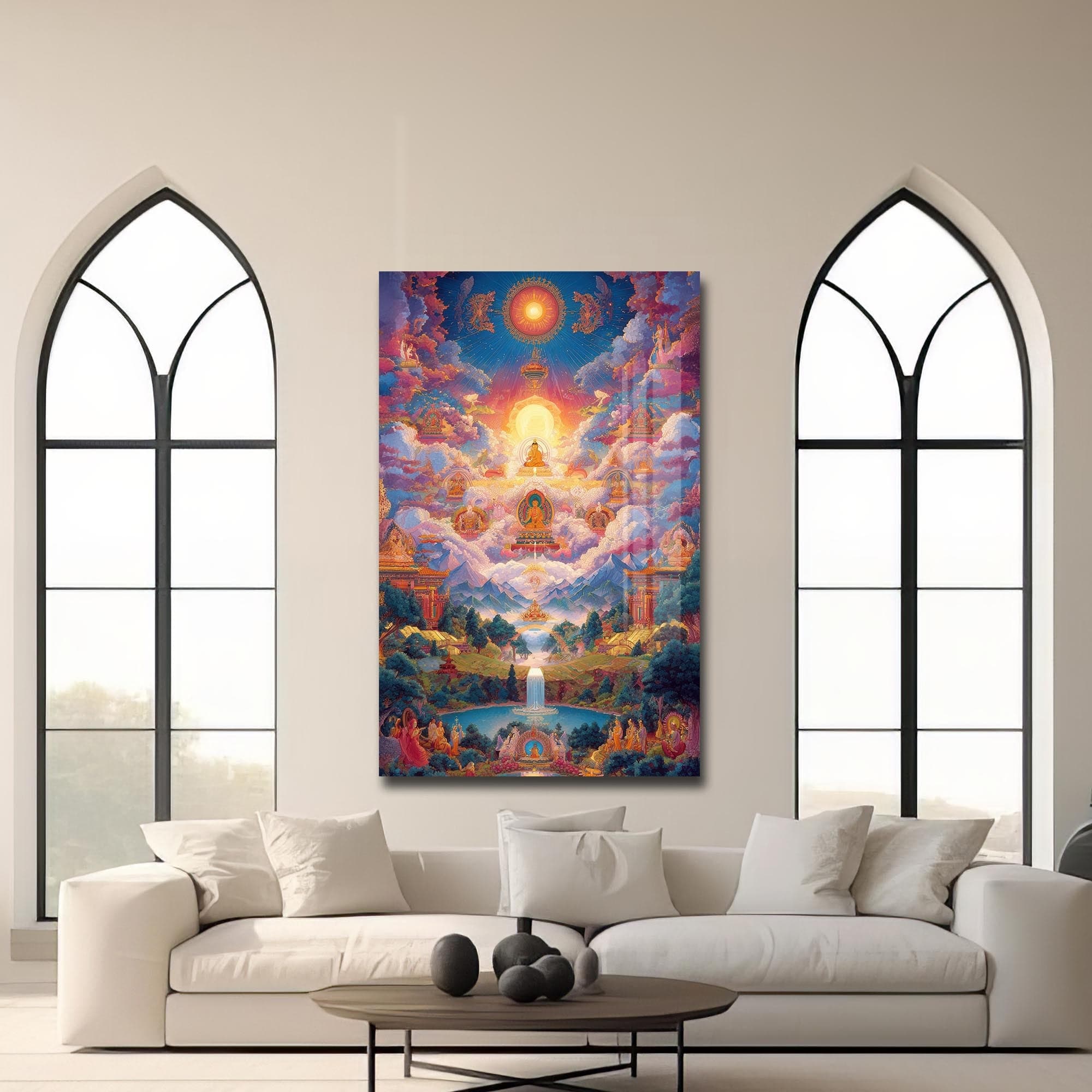 Artronauts Glass Print Sacred Realm-  Buddhism Tempered Glass Wall Art