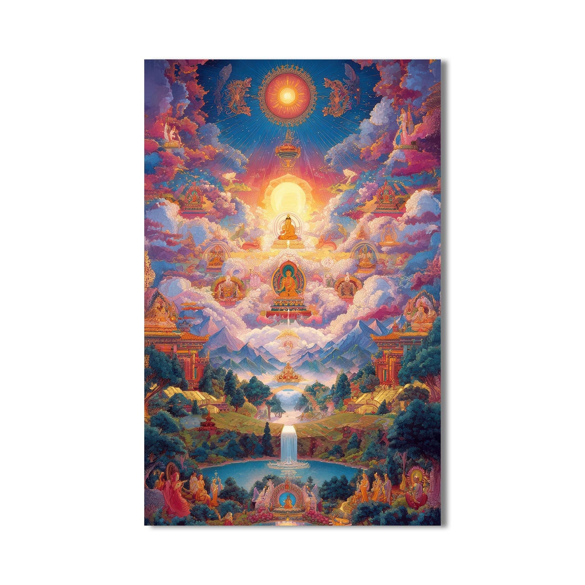 Artronauts Glass Print Sacred Realm-  Buddhism Tempered Glass Wall Art