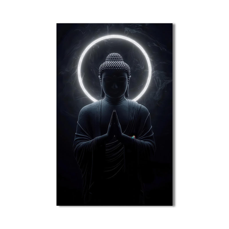 Artronauts Glass Print Silent Halo-  Buddhism Tempered Glass Wall Art