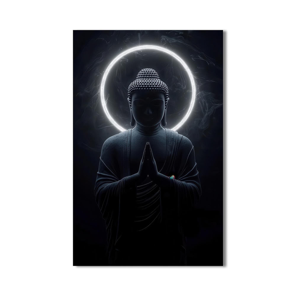 Artronauts Glass Print Silent Halo-  Buddhism Tempered Glass Wall Art