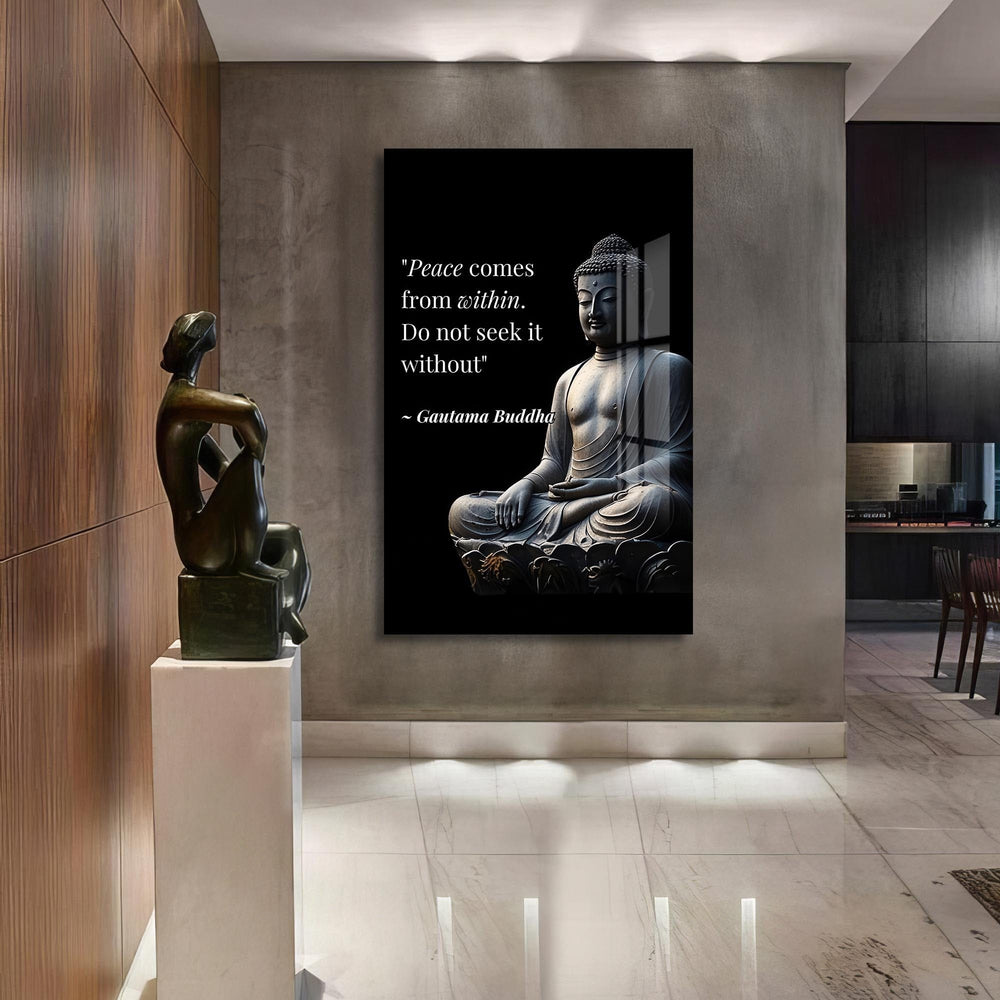 Artronauts Glass Print Inner Peace- Buddhism Tempered Glass Wall Art