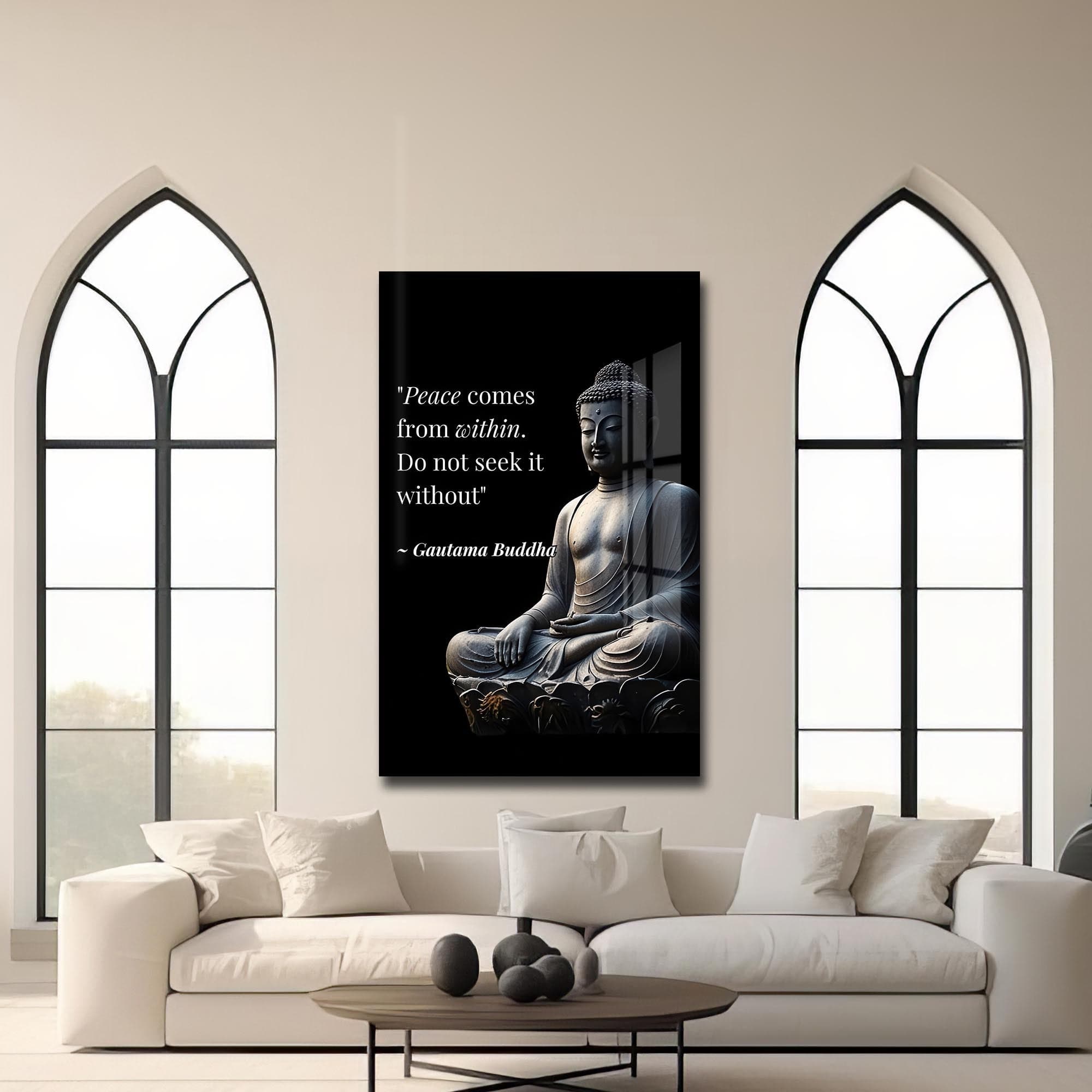 Artronauts Glass Print Inner Peace- Buddhism Tempered Glass Wall Art