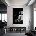 Artronauts Glass Print S | 72x46 cm | 28.3"x18.1" / White Inner Peace- Buddhism Tempered Glass Wall Art