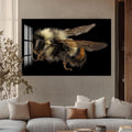 Artronauts Glass Print Fuzzy Bumblebee Macro – Animal Tempered Glass Wall Art