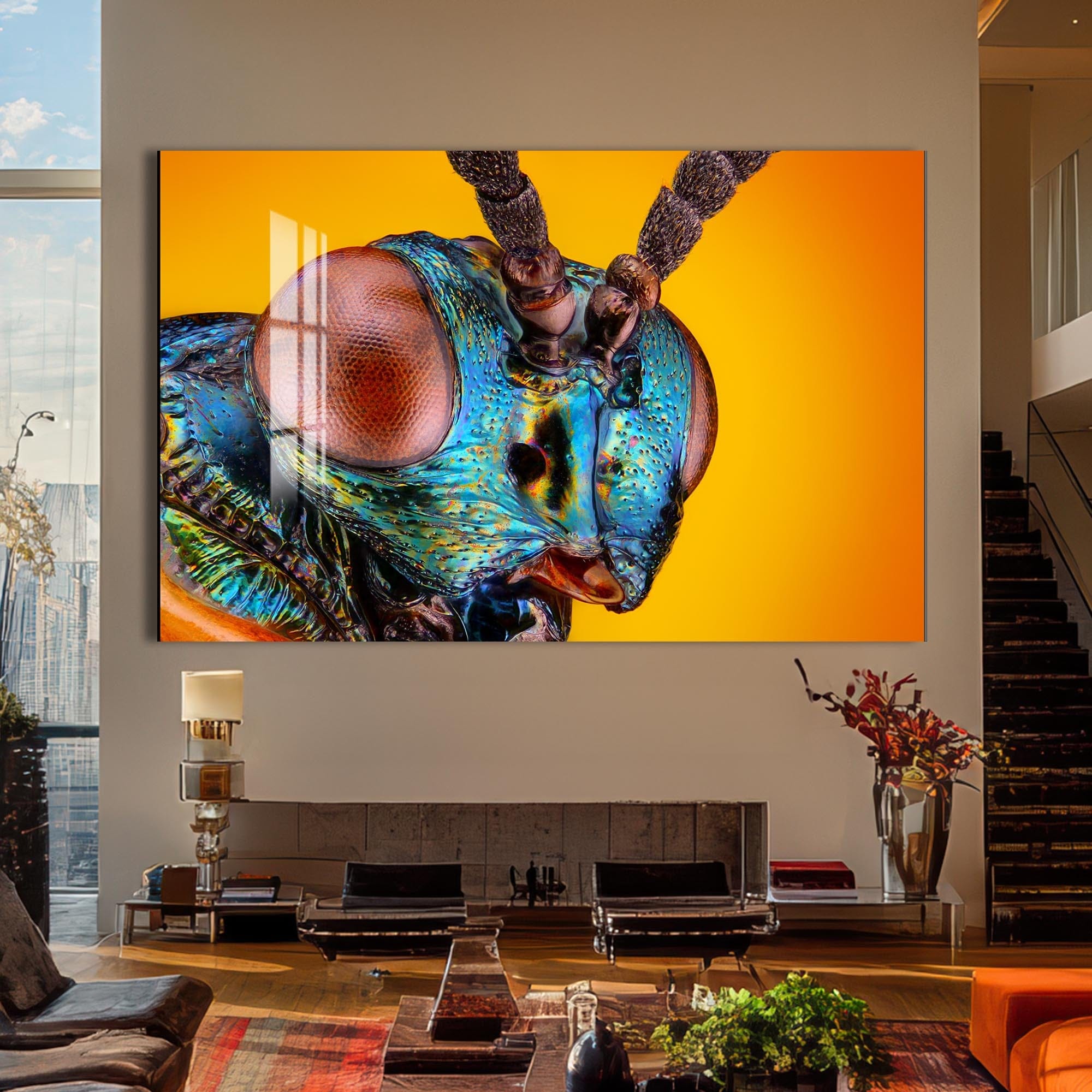 Artronauts Glass Print Metallic Beetle Spectrum – Animal Tempered Glass Wall Art