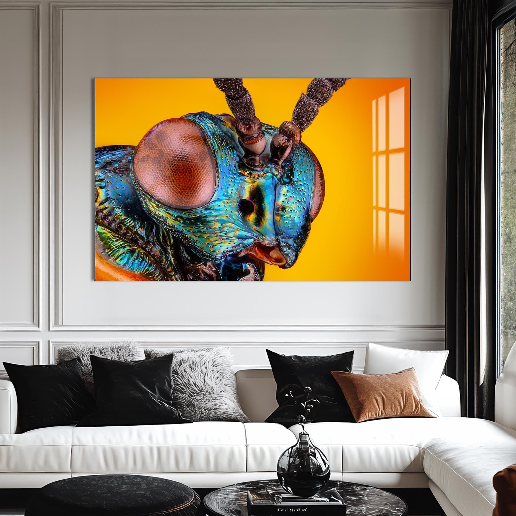 Artronauts Glass Print Metallic Beetle Spectrum – Animal Tempered Glass Wall Art