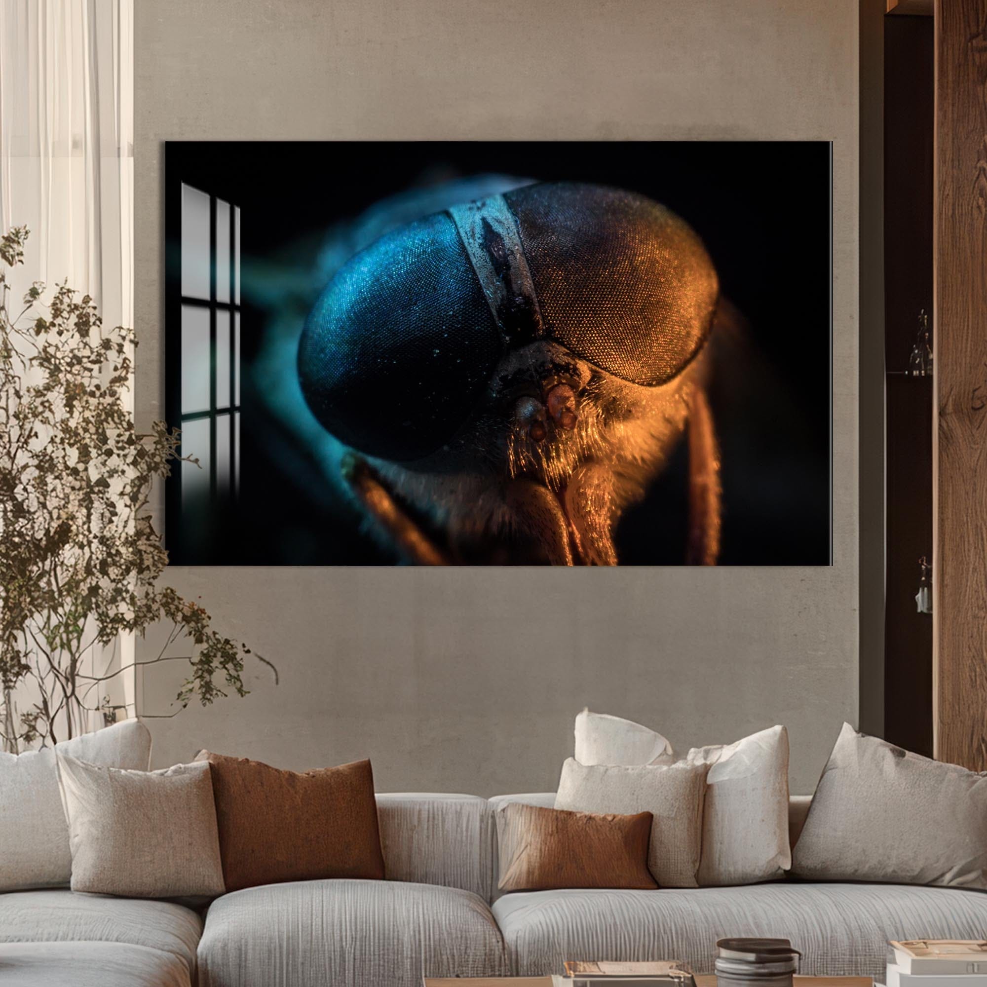 Artronauts Glass Print Dual-Tone Fly Close-Up – Animal Tempered Glass Wall Art