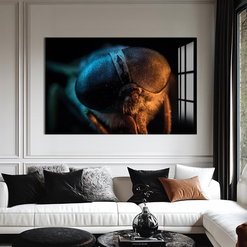 Artronauts Glass Print Dual-Tone Fly Close-Up – Animal Tempered Glass Wall Art