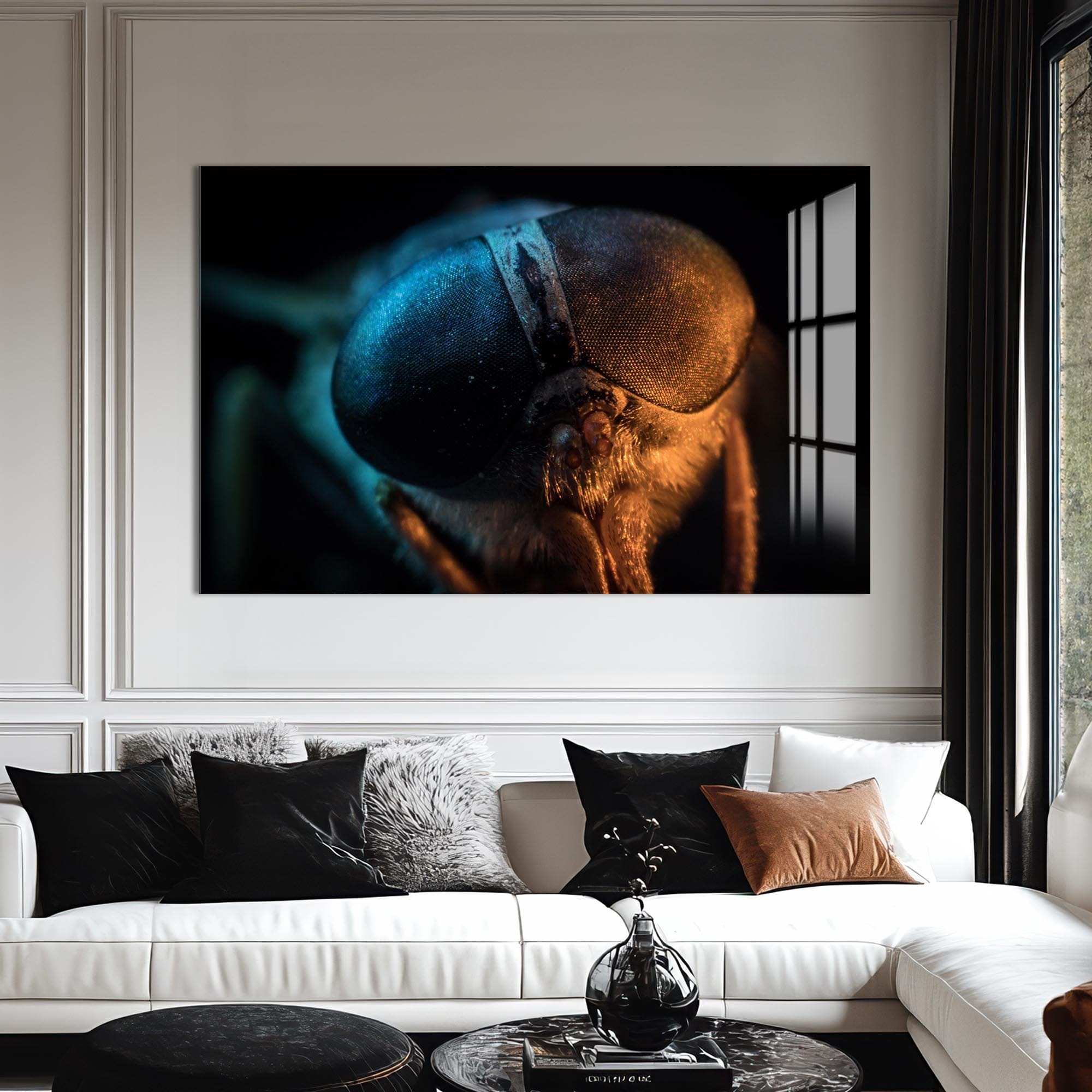 Artronauts Glass Print Dual-Tone Fly Close-Up – Animal Tempered Glass Wall Art