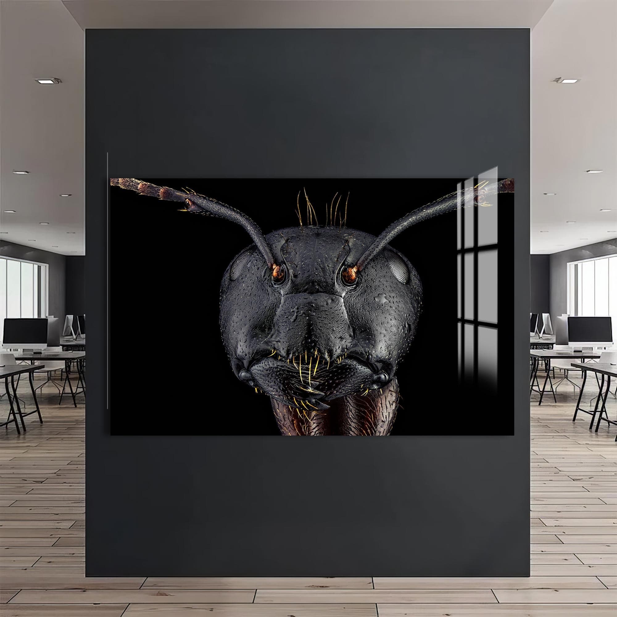 Artronauts Glass Print Black Ant Warrior – Animal Tempered Glass Wall Art