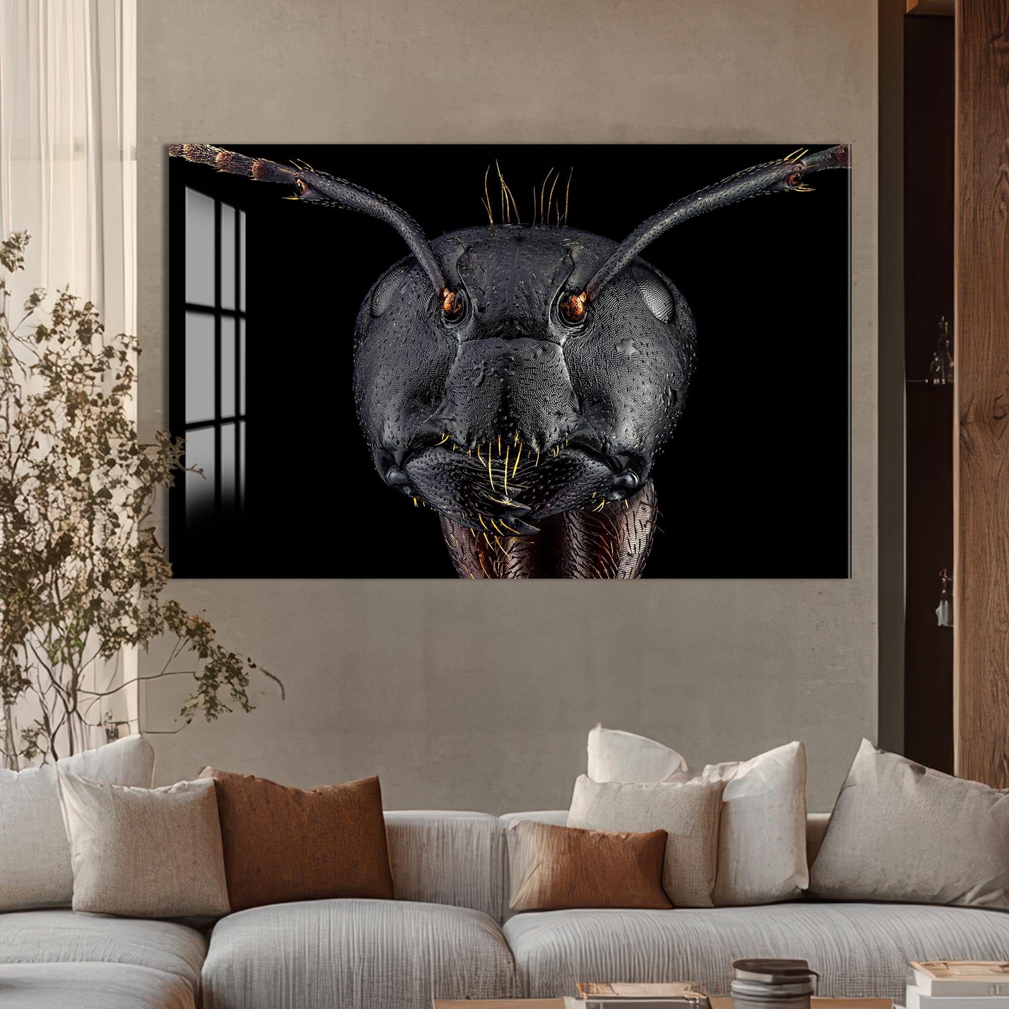 Artronauts Glass Print Black Ant Warrior – Animal Tempered Glass Wall Art