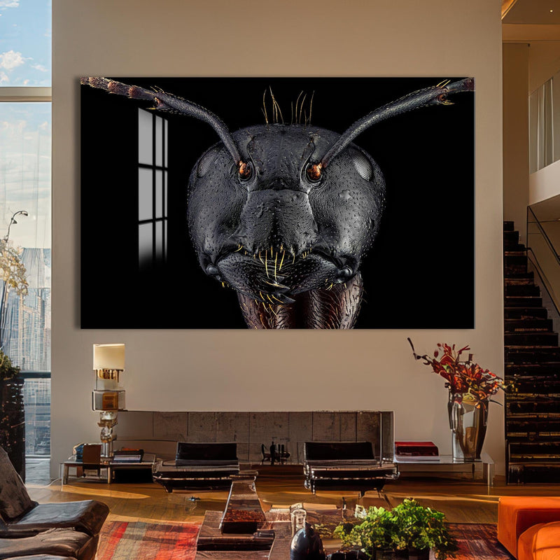 Artronauts Glass Print Black Ant Warrior – Animal Tempered Glass Wall Art