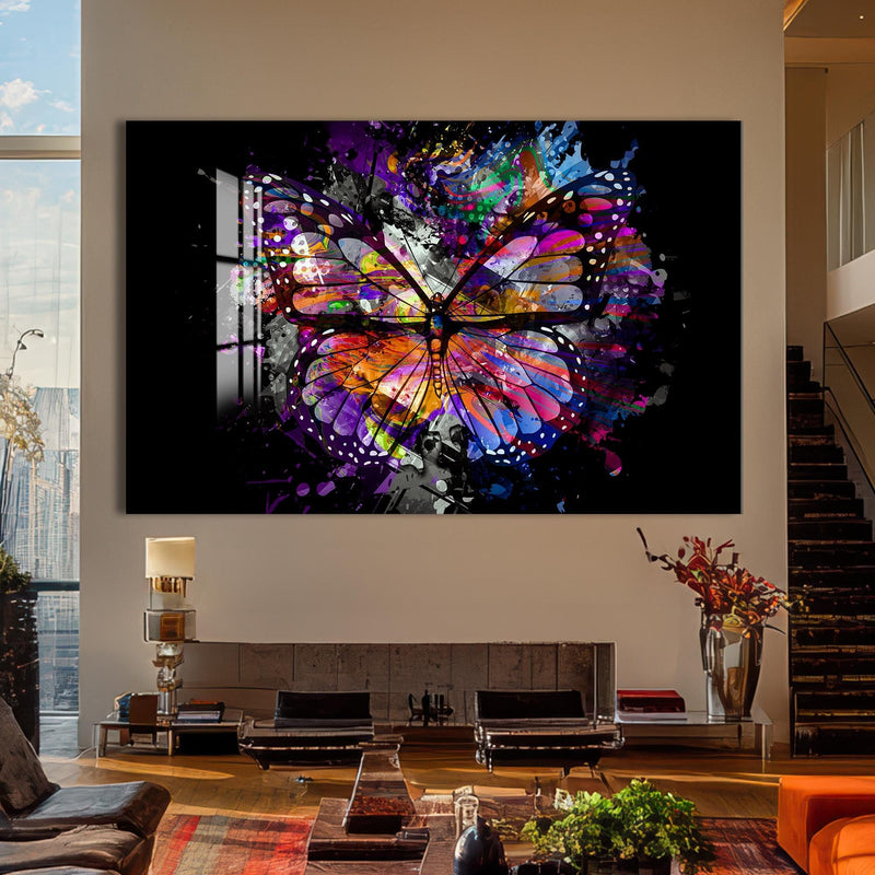 Artronauts Glass Print Cosmic Splash Butterfly – Animal Tempered Glass Wall Art