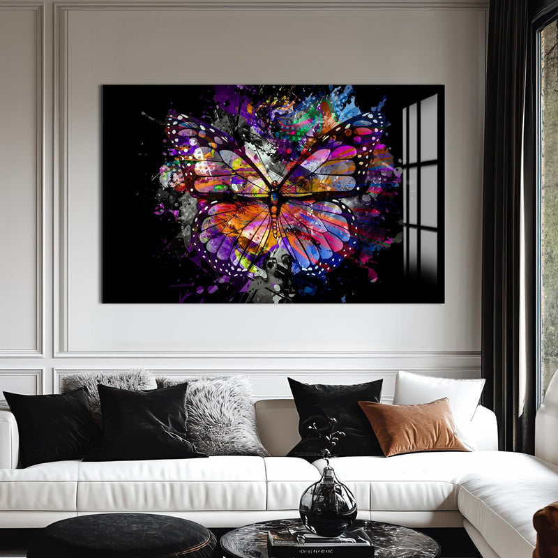 Artronauts Glass Print Cosmic Splash Butterfly – Animal Tempered Glass Wall Art