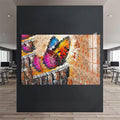 Artronauts Glass Print Vibrant Barkland Butterfly – Animal Tempered Glass Wall Art
