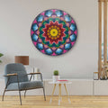 Artronauts Glass Print Mandala Design - Rounded Glass Wall Art