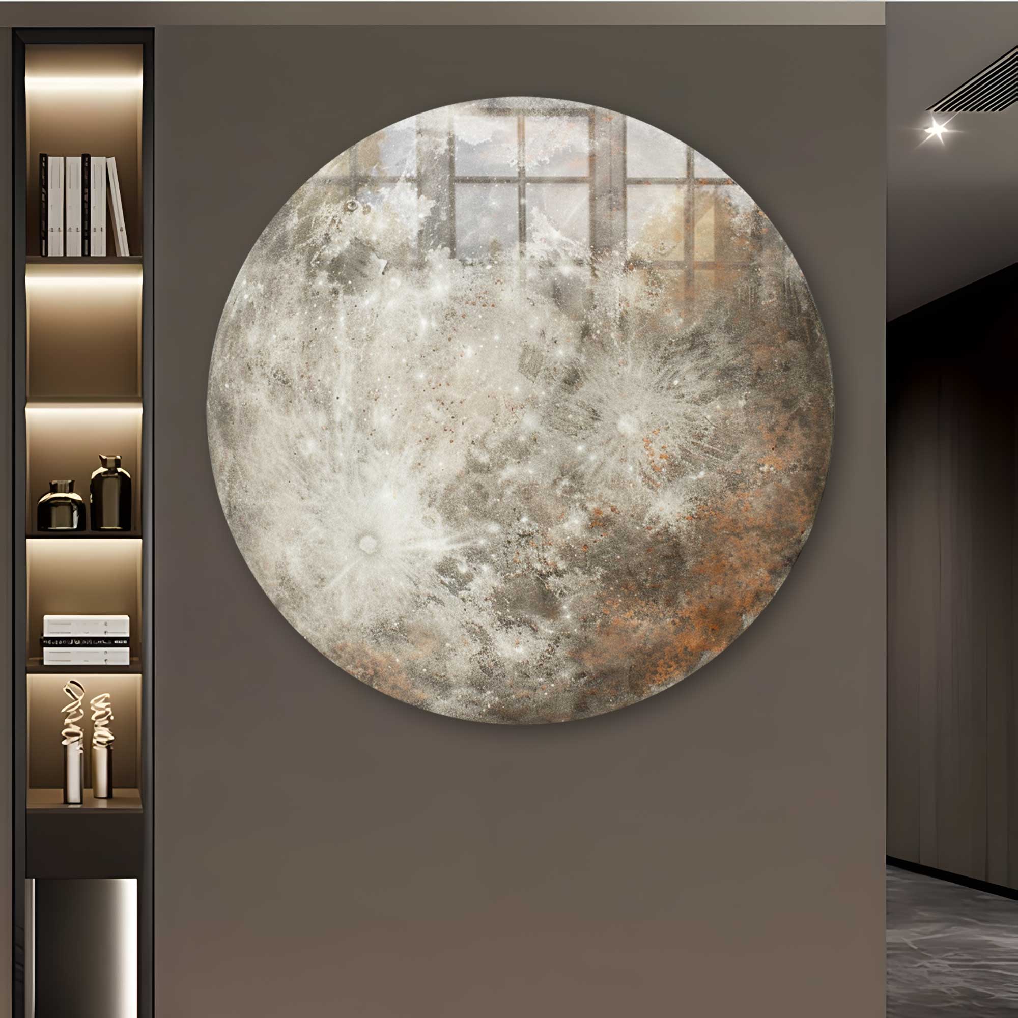 Moon - Rounded Glass Wall Art