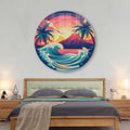 Artronauts Glass Print Perfect Sunset  - Rounded Glass Wall Art