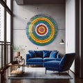 Artronauts Glass Print Spiral Stones  - Rounded Glass Wall Art