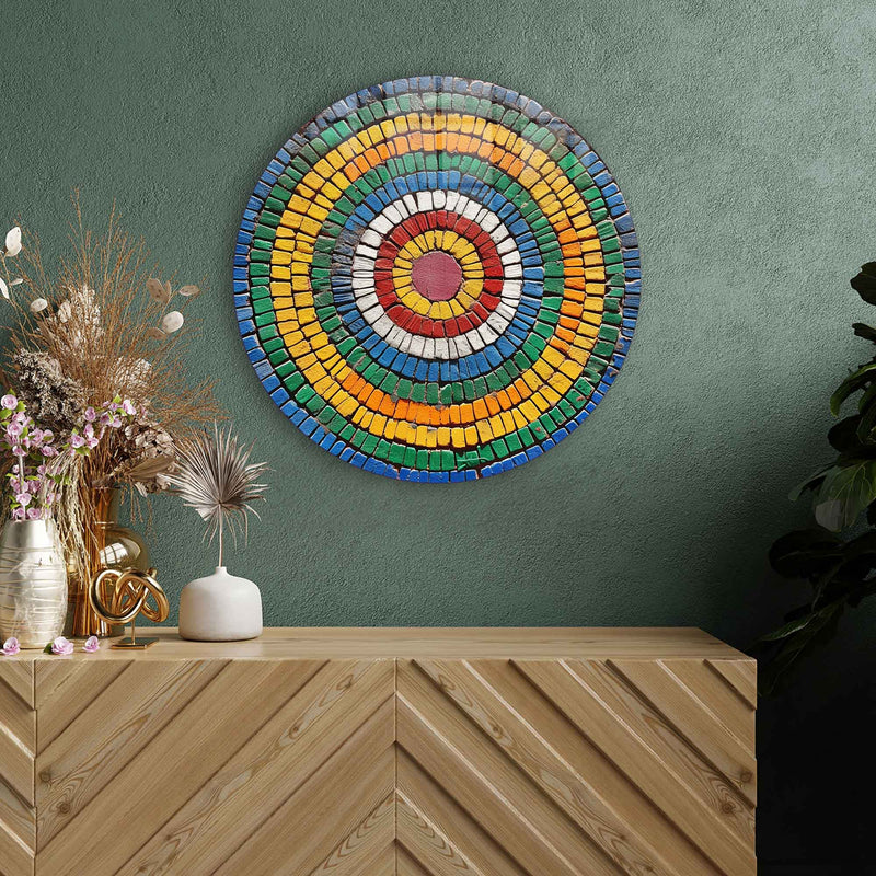 Artronauts Glass Print Spiral Stones  - Rounded Glass Wall Art