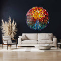 Artronauts Glass Print Tree of Life II  - Rounded Glass Wall Art