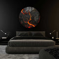 Artronauts Glass Print Lava - Rounded Glass Wall Art