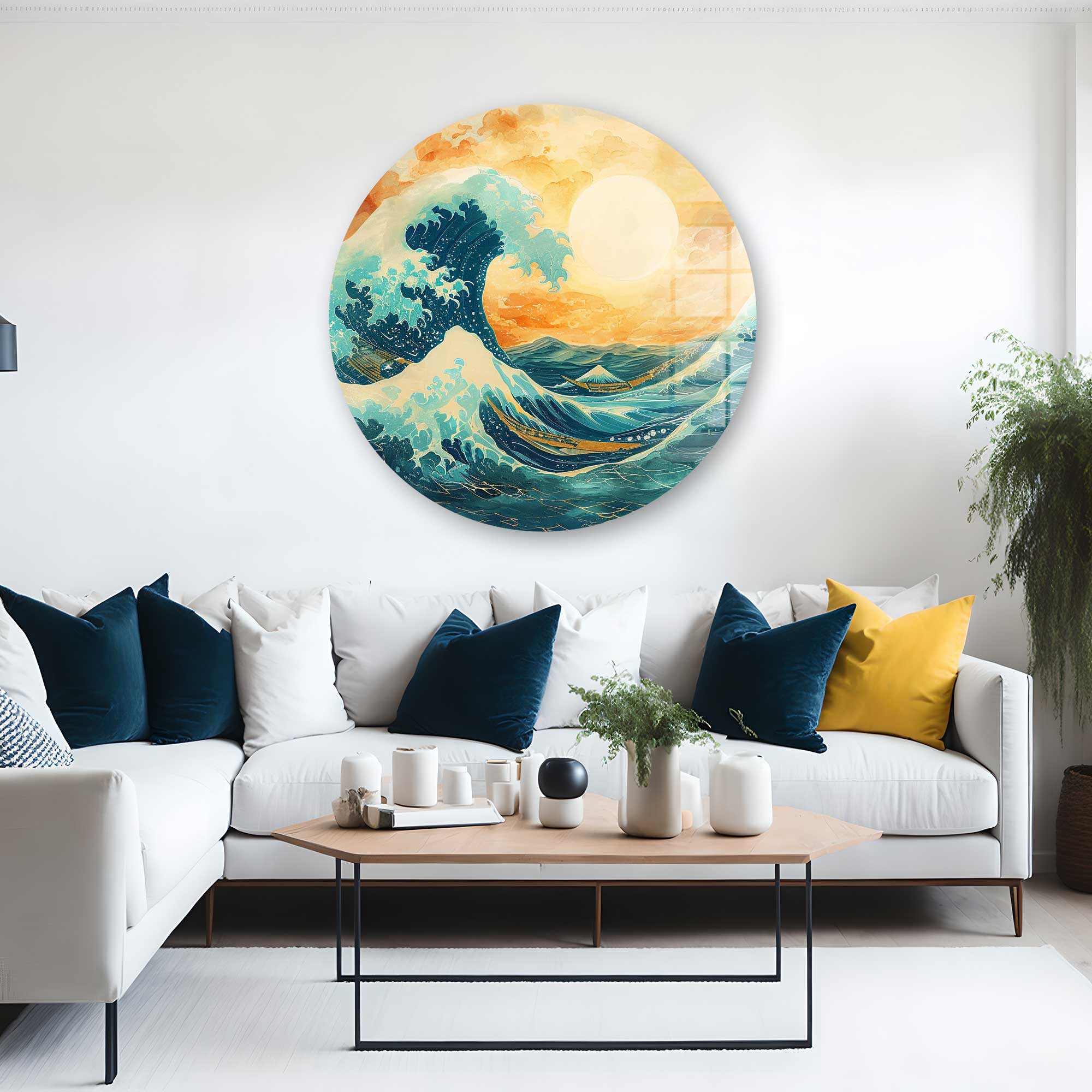 Perfect Sunrise - Rounded Glass Wall Art