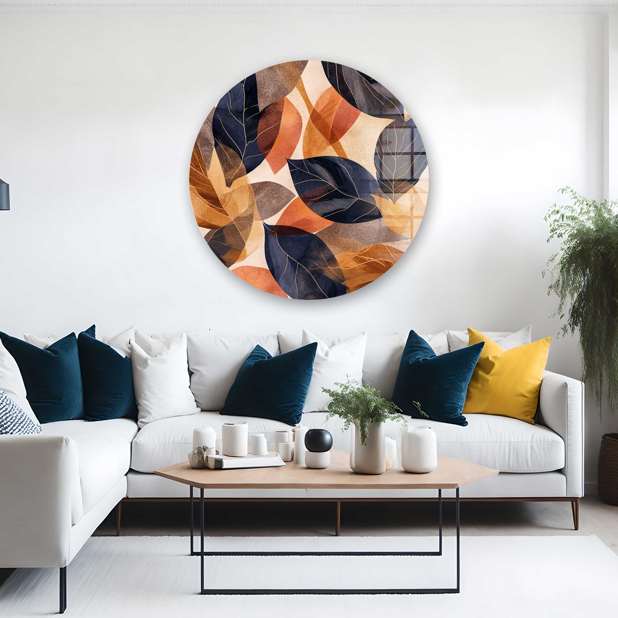 Autumn - Rounded Glass Wall Art