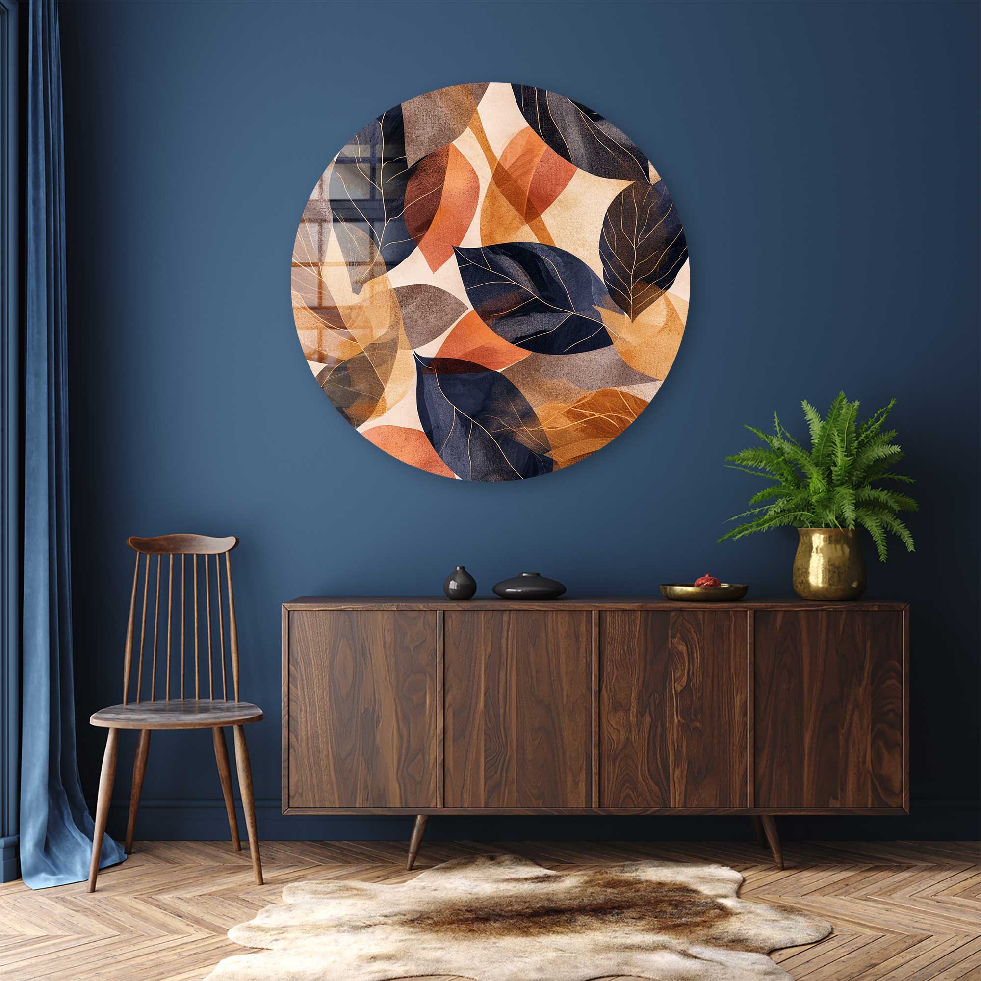 Autumn - Rounded Glass Wall Art