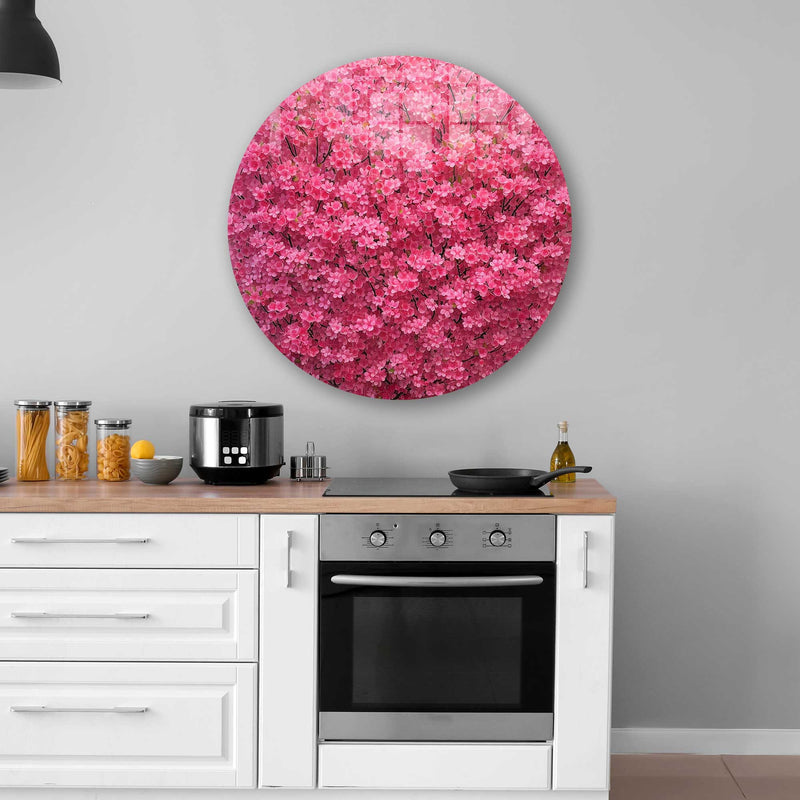 Artronauts Glass Print Pinky Tree - Rounded Glass Wall Art