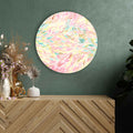 Artronauts Glass Print Pastel Abstract - Rounded Glass Wall Art