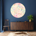 Artronauts Glass Print Pastel Abstract - Rounded Glass Wall Art