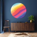 Artronauts Glass Print Colourful Waves II - Rounded Glass Wall Art