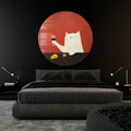 Artronauts Glass Print Cheers Darlin' - Rounded Glass Wall Art