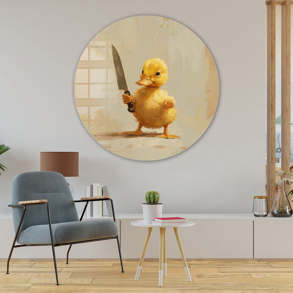 Artronauts Glass Print Blade Duckling - Rounded Glass Wall Art