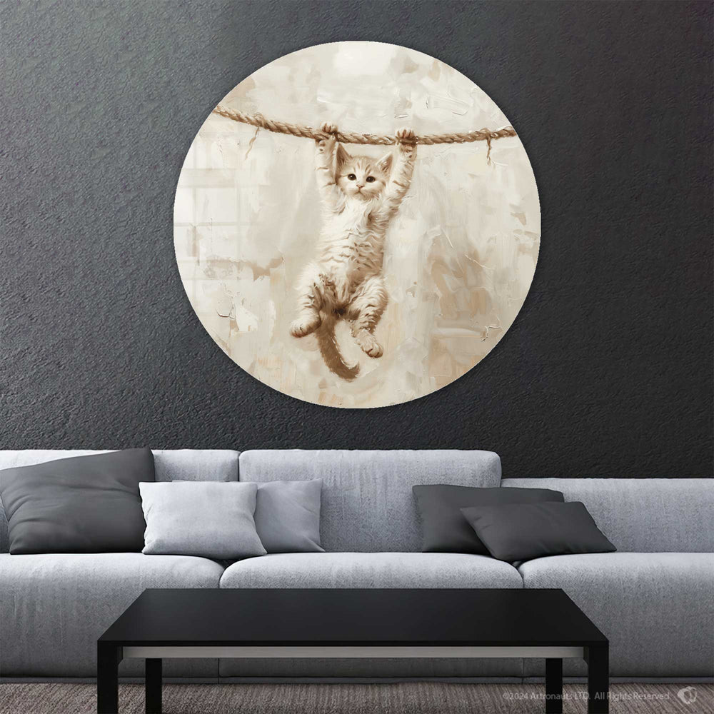 Artronauts Glass Print Pawsome Grip III - Rounded Glass Wall Art