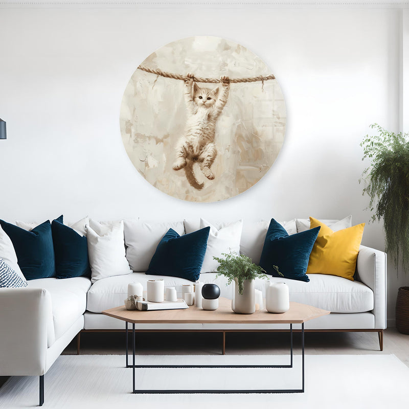 Artronauts Glass Print Pawsome Grip III - Rounded Glass Wall Art