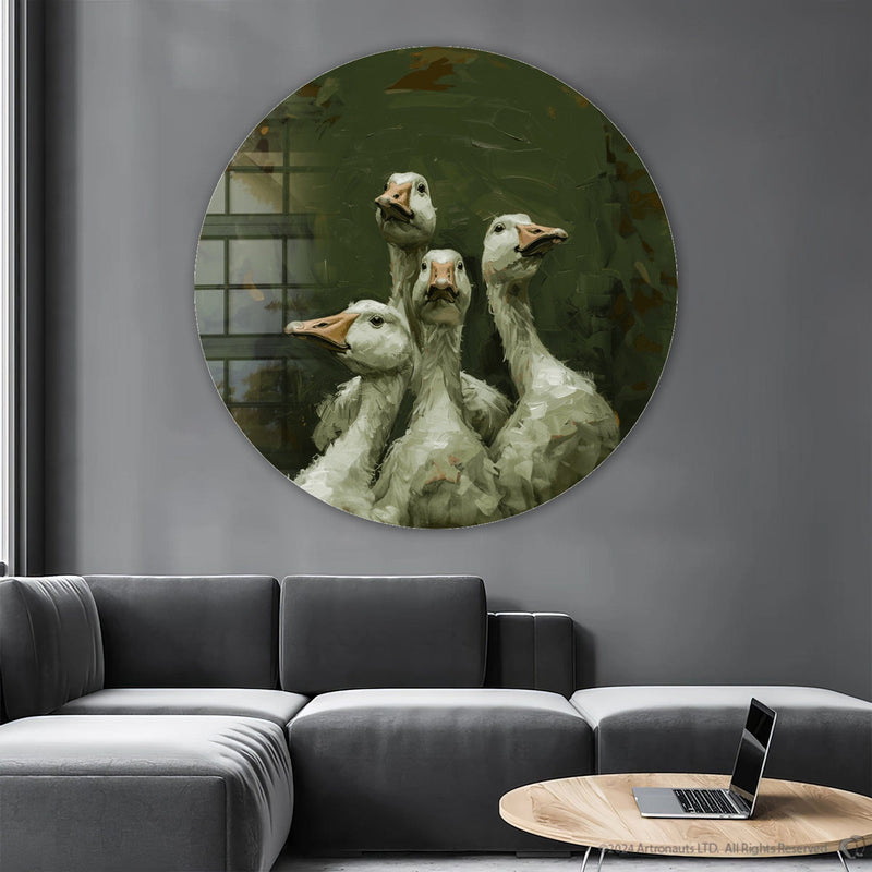 Artronauts Glass Print Quattro Geeseaggi - Rounded Glass Wall Art