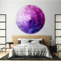 Artronauts Glass Print Violet Vortex - Rounded Glass Wall Art