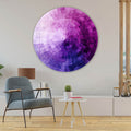 Artronauts Glass Print Violet Vortex - Rounded Glass Wall Art