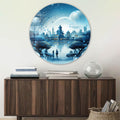 Artronauts Glass Print Neon Horizon - Rounded Glass Wall Art