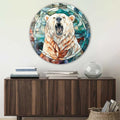 Artronauts Glass Print Stained Bear II - Rounded Glass Wall Art