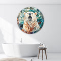 Artronauts Glass Print Stained Bear II - Rounded Glass Wall Art