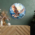 Artronauts Glass Print Stained Eagle - Rounded Glass Wall Art