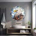 Artronauts Glass Print Stained Eagle II - Rounded Glass Wall Art