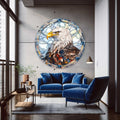 Artronauts Glass Print Stained Eagle II - Rounded Glass Wall Art